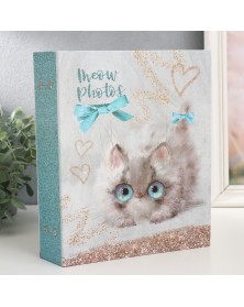 Ф/Альбом  PL-002-1   200 фото  10*15  с кармашками, Sweet kittens, Белый ко..