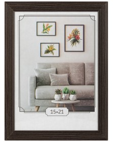 ФотоРамка IA  МДФ  15*21  C22  Венге, вставка  ПЭТ              (50)..