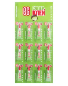 Супер-клей Еврогарант/EG    3 гр 12 шт. лента отрывная  (12/72/288)..