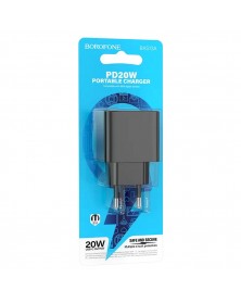 Сетевое Зарядное Устройство 220V- 1*Type-C выход   Borofone BAS13A  3.0A Bl..