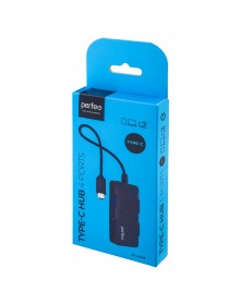 Type-C USB-концентратор Perfeo (PF-H046 Black) 4 порта (PF_D0802).. Type-C USB-концентратор Perfeo (PF-H046 Black) 4 порта (PF_D0802)..