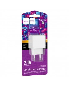 Сетевое Зарядное Устройство 220V- 1*USB выход   Hoco CS11A  2.1A White QC3...