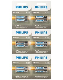 Батарейка PHILIPS           LR03 ААА  2*6 шт Alkaline Entry 1,5 V A12S-51  ..