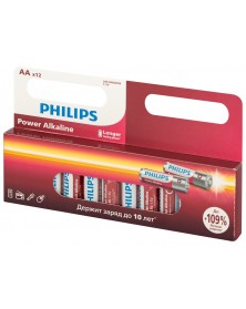 Батарейка PHILIPS            LR6 AA  Alkaline  ( 12BL) Power 1.5V P12W-51 (..