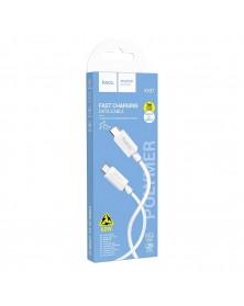 Кабель  Type-C - Type-C Hoco X107 1.0 m, 3.0A, White, коробочка Пластик PD ..