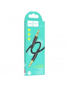 Кабель  AUX 3.5 Jack вилка - 3.5 Jack вилка   1,0 м, Hoco UPA 24 Black,коро..