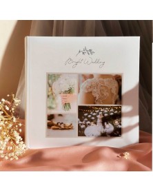 Ф/Альбом  PL-011-1   200 фото  10*15  бум. листы , книж. переплет Bright wedding, Август    (24) 