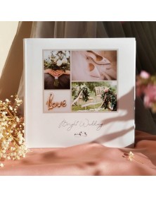 Ф/Альбом  PL-011-3   200 фото  10*15  бум. листы , книж. переплет Bright wedding, Июль    (24) 