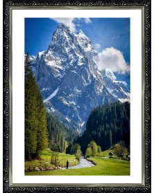 Ф/Рамка PLATINUM пласт.15*21   ВИНТАЖ- Чёрный с золотом    (22)