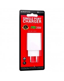 Сетевое Зарядное Устройство 220V- 1*Type-C выход   Borofone BA  21A Pro 3.0..