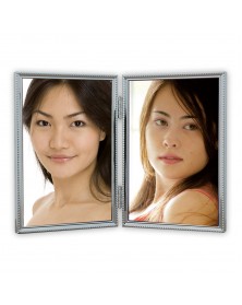 Ф/Рамка ZEP 120DS04-4R  SILVER DOPPIA  2 фото10*15  Двойная, металлическая ..