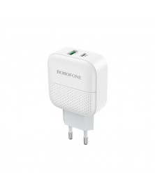 Сетевое Зарядное Устройство 220V- 1*Type-C выход + 1*USB Borofone BA 46A .. Сетевое Зарядное Устройство 220V- 1*Type-C выход + 1*USB Borofone BA 46A ..