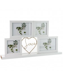 Мультирамка на 4 фото BB-7050 Белый LOVE 2 - 10*10 и 2 - 10*15 Наст.. Мультирамка на 4 фото BB-7050 Белый LOVE 2 - 10*10 и 2 - 10*15 Наст..