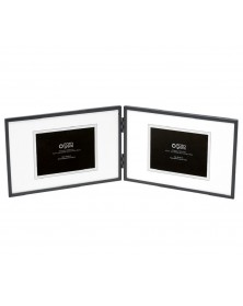 Ф/Рамка  FFM - 5561/2  Металл  2 фото 10*15 Горизонтальная, черная..