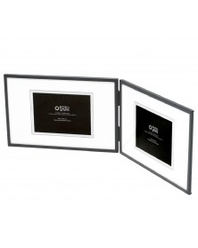 Ф/Рамка  FFM - 5561/2  Металл  2 фото 10*15 Горизонтальная, черная..
