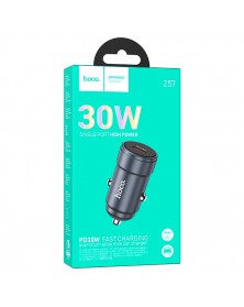 Автомобильное Зарядное Устройство 12V- 1*Type-C выход   Hoco Z  57 3.0A, Gr..