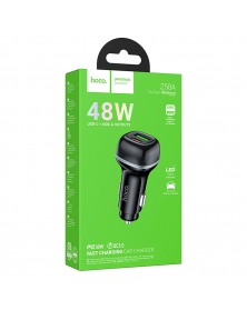 Автомобильное Зарядное Устройство 12V- USB 1*Type-C выход + 1*USB выход Hoc..