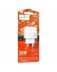 Сетевое Зарядное Устройство 220V- 1*Type-C выход + 1*USB  Hoco CS55A  3.0A ..