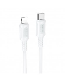 Кабель  Type C - 8-pin Borofone BX111 1.0 m,3.0A, White, коробочка пластик,..