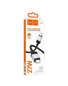 Кабель  Type C - 8-pin Hoco X110 1.0 m,3.0A, Black, коробочка Нейлон PD 27W..