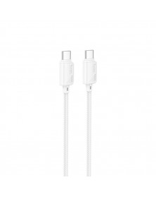 Кабель  Type-C - Type-C Hoco X113 1.0 m, 3.0A, White, коробочка Нейлон PD 6..