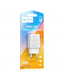 Сетевое Зарядное Устройство 220V- 1*USB выход   Hoco C134A  2.1A White QC3...