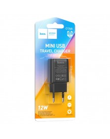 Сетевое Зарядное Устройство 220V- 1*USB выход   Hoco C134A  2.1A Black QC3...