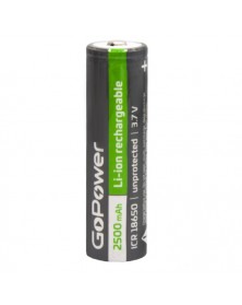Аккумулятор Li-ion GoPower ICR18650 PC1 3.7V 2500mAh с ЗАЩИТОЙ, ВЫСОКИЙ к.. Аккумулятор Li-ion GoPower ICR18650 PC1 3.7V 2500mAh с ЗАЩИТОЙ, ВЫСОКИЙ к..