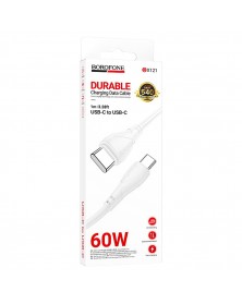 Кабель  Type-C - Type-C Borofone BX121 1.0 m,3.0A, White, коробочка Пластик..