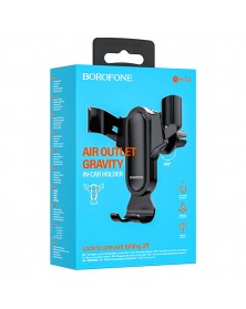 Автодержатель Borofone BH 74 Rock для смартфона, на воздуховод, пластик, Bl..