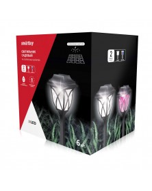 Садовый светильник Smartbuy на солнечной батарее, пластик, 10x10x45 см (SBF.. Садовый светильник Smartbuy на солнечной батарее, пластик, 10x10x45 см (SBF..