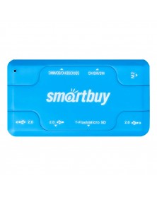 USB-концентратор SmartBuy (SBRH-  750-B) + картридер Blue..