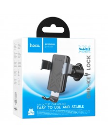 Автодержатель HOCO H   70 Gamble для смартфона, воздуховод, пластик, Black..