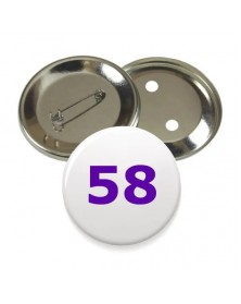 Заготовка закатного значка 58 мм металл/металл ( по 100 шт )..