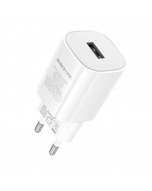 Сетевое Зарядное Устройство 220V- 1*USB выход   Borofone BA101A  2.1A White..