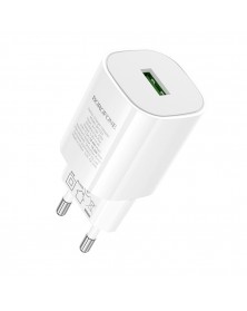 Сетевое Зарядное Устройство 220V- 1*USB выход   Borofone BA102A  3.0A White..