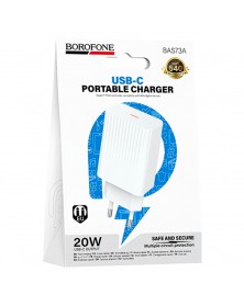 Сетевое Зарядное Устройство 220V- 1*Type-C выход   Borofone BAS73A  3.0A Wh..