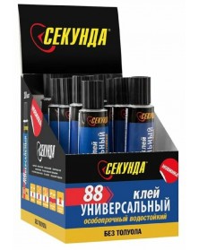 Секунда клей 88 30мл универсальный особопрочный BOX10 (10/60)..