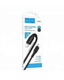 Кабель  Type C - 8-pin Hoco X120 1.0 m,3.0A, Black, коробочка Нейлон PD 27W..