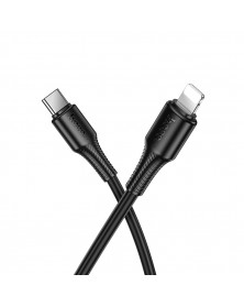 Кабель Type C - 8-pin Hoco X120 1.0 m,3.0A, Black, коробочка Нейлон PD 27W.. Кабель Type C - 8-pin Hoco X120 1.0 m,3.0A, Black, коробочка Нейлон PD 27W..