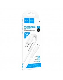 Кабель  Type C - 8-pin Hoco X120 1.0 m,3.0A, White, коробочка Нейлон PD 27W..