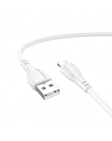 Кабель  USB - 8-pin Borofone BX121 1.0 m,2.4A White, коробочка Пластик..