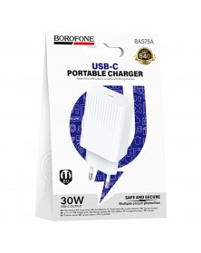 Сетевое Зарядное Устройство 220V- 1*Type-C выход   Borofone BAS75A  3.0A Wh..