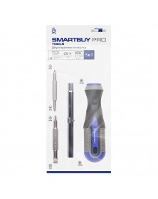 Отвертка Двухсторонняя Smartbuy (SBT-PRO-SCN-2P2) с переставной битой, 6-IN..