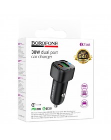 Автомобильное Зарядное Устройство 12V- USB 1*Type-C выход + 1*USB выход Bor..