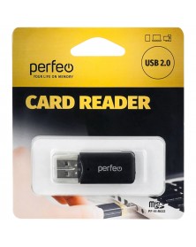 USB-картридер  Perfeo (PF-VI-R022 Black)  MicroSD Black (PF_C3790)..