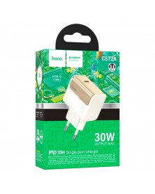 Сетевое Зарядное Устройство 220V- 1*Type-C выход   Hoco CS  72A  3.0A White..