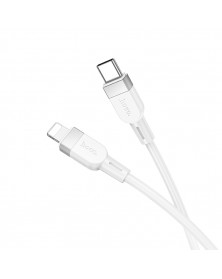 Кабель Type C - 8-pin Hoco X109 1.0 m,3.0A, White, коробочка Силикон PD 27.. Кабель Type C - 8-pin Hoco X109 1.0 m,3.0A, White, коробочка Силикон PD 27..