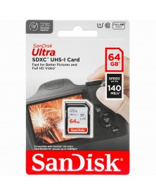 Карта памяти  SDXC    64Gb (Class  10)  SanDisk Ultra 140MB/s UHS-1..