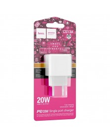 Сетевое Зарядное Устройство 220V- 1*Type-C выход   Hoco CS  13A  3.0A White..